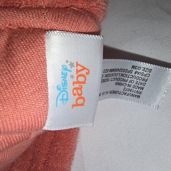 Mickey Mouse T Shirt/Matching Hat, Salmon color, Mickey on the pocket, Size 0-3M - Picture 3 of 6